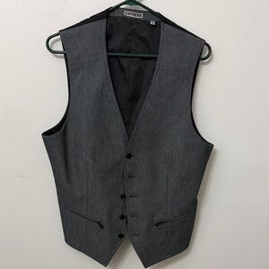 Express Charcoal Button-Up Vest
